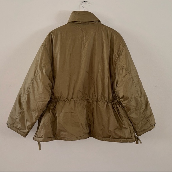 Zara military mustard brown oversized water/wind protected puffer coat, XL - Picture 2 of 11